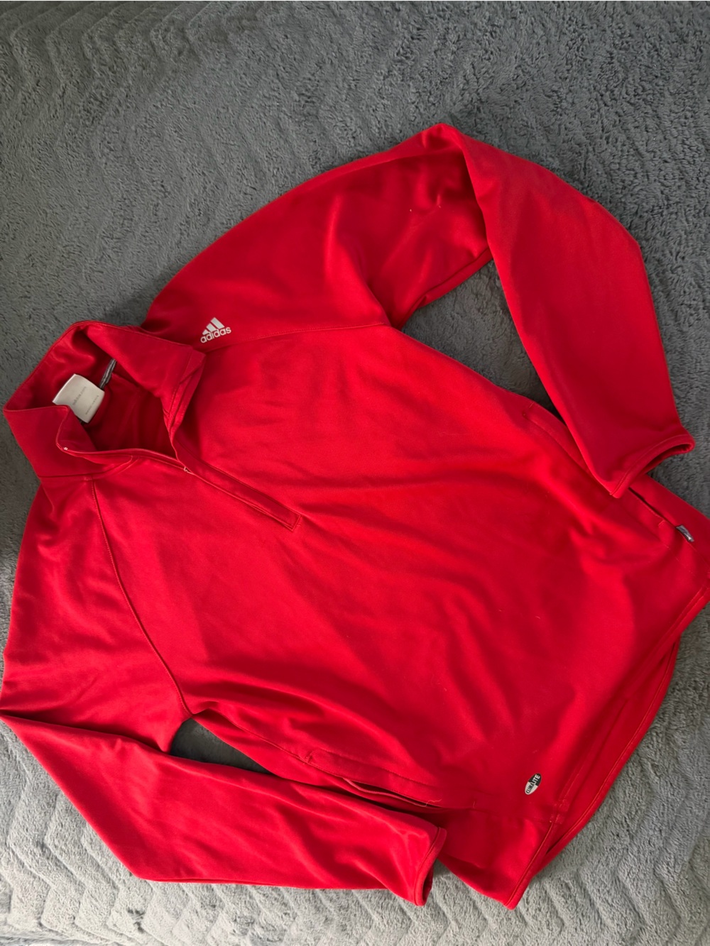 adidas Red Zip-Front Athletic Jacket- small
